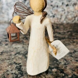 Willow Tree Angel Figurine - Cream and Brown